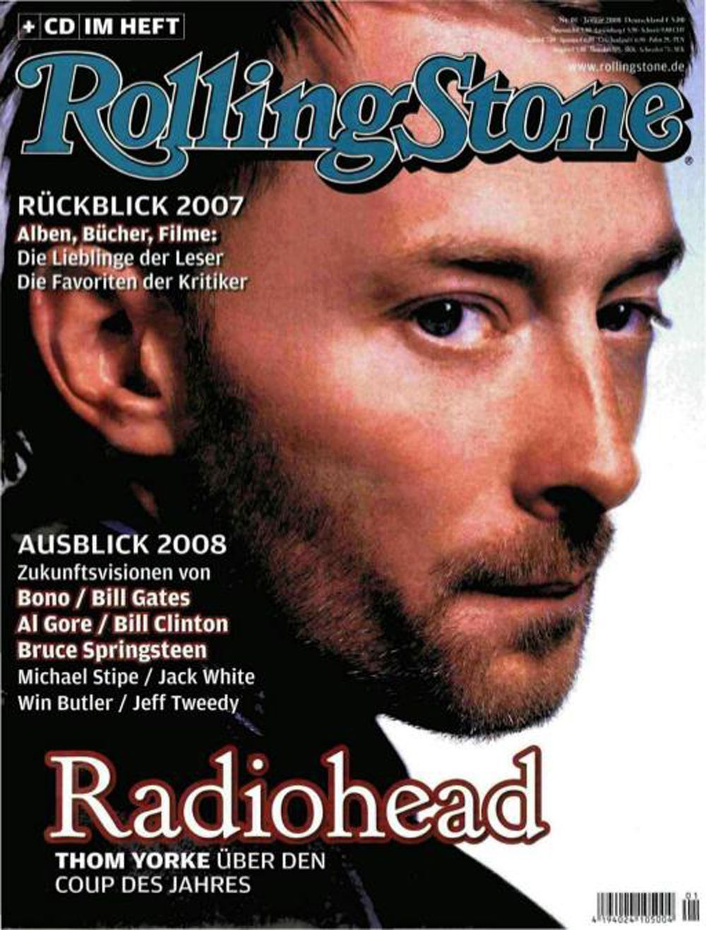 Rolling Stone Magazin Deutschland 2008-01 Radiohead Thom Yorke Bruce Springsteen
