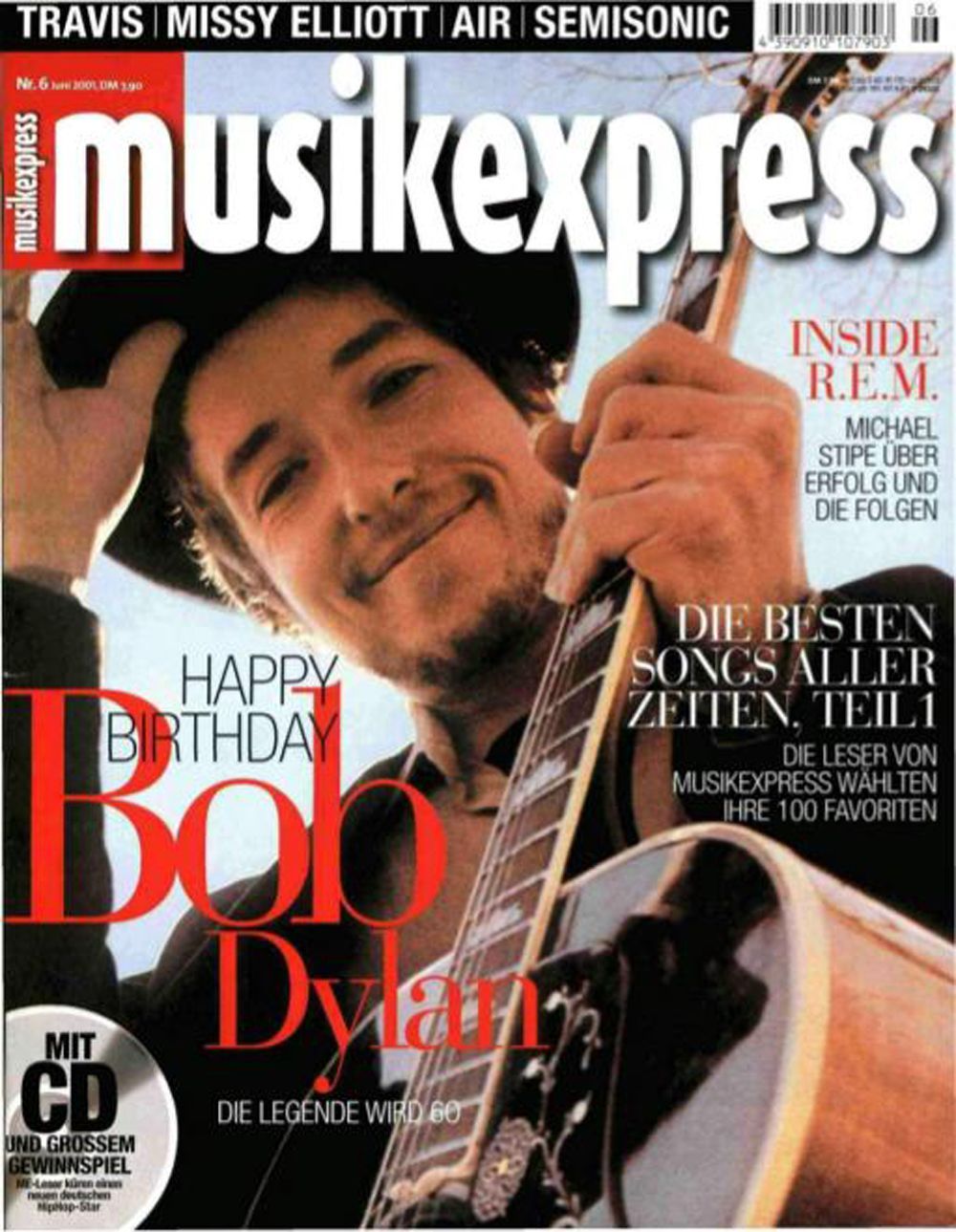 Musikexpress Magazin Deutschland 2001-06 Bob Dylan REM Travis Miss Elliot Missy Elliott