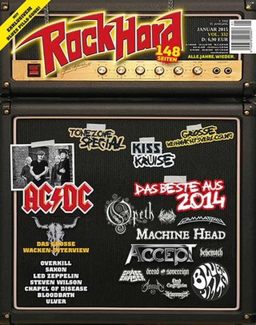 Rock Hard Magazin Deutschland 2015 #332 Overkill Kiss Marilyn Manson Ulver