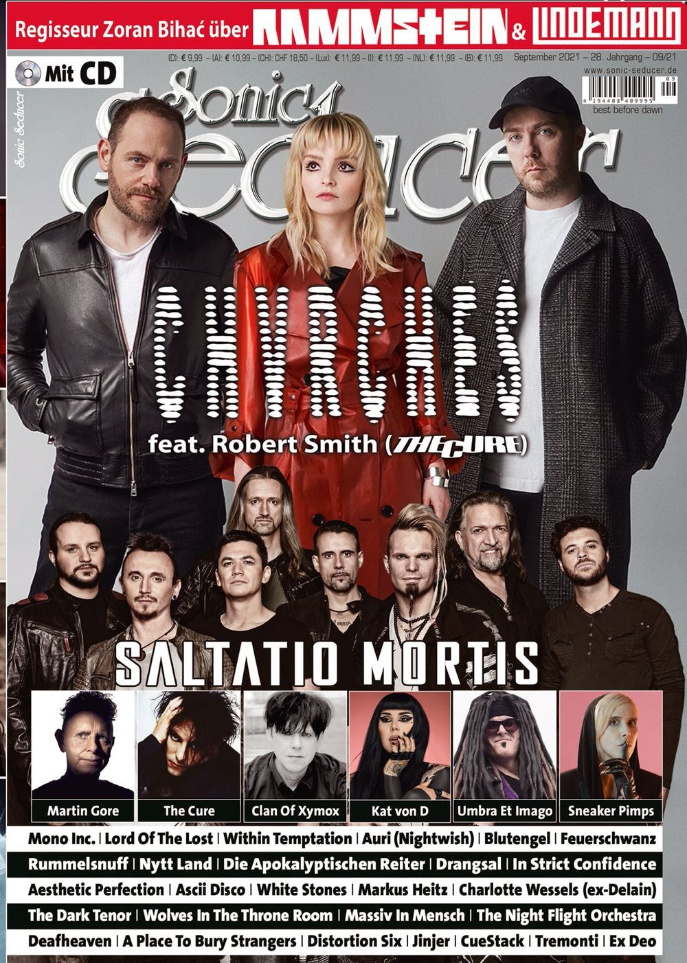 Sonic Seducer Magazin Deutschland 2021-09 Chvrches Smith The Cure Rammstein