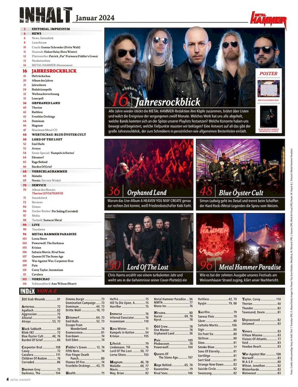 Metal Hammer Magazin Deutschland 2024-01 Therion Orphaned Land Orckings