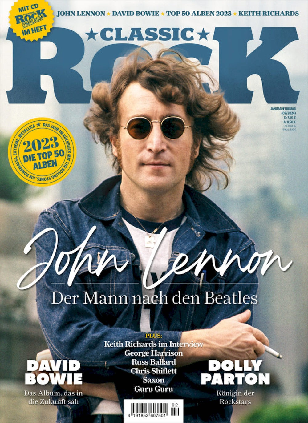 Classic Rock Magazin Deutschland 2024-01+02 John Lennon Keith Richards Bowie Dolly Parton #126