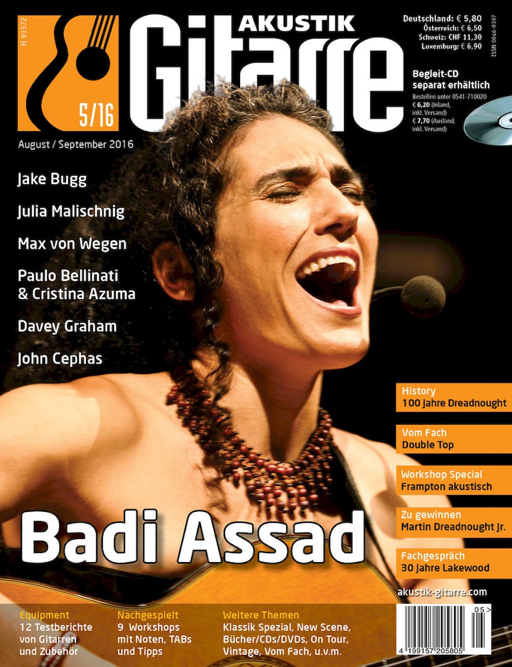 Akustik Gitarre Magazin Deutschland 2016-05 Badi Assad Jake Buggs Julia Malischnig Max Von Wegen Paulo Bellinati