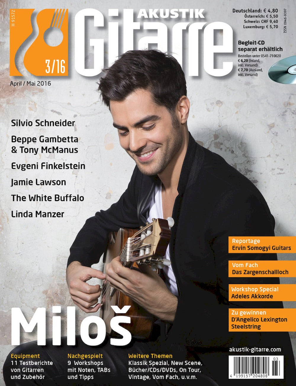 Akustik Gitarre Magazin Deutschland 2016-03 Silvio Schneider Beppe Gambetta Tony McManus Evgeni Finkelstein Jamie Lawson