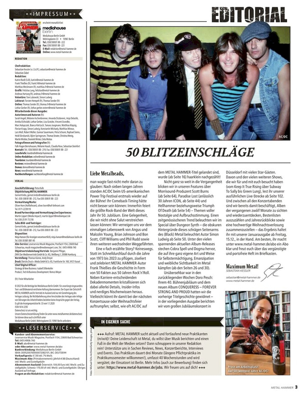 Metal Hammer Magazin Deutschland 2023-12 ACDC Paradise Lost Scott Burns Autopsy AC/DC