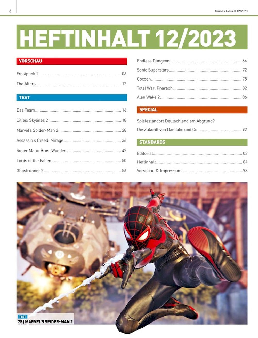 Games Aktuell Magazin Deutschland 2023-12 Spider Man