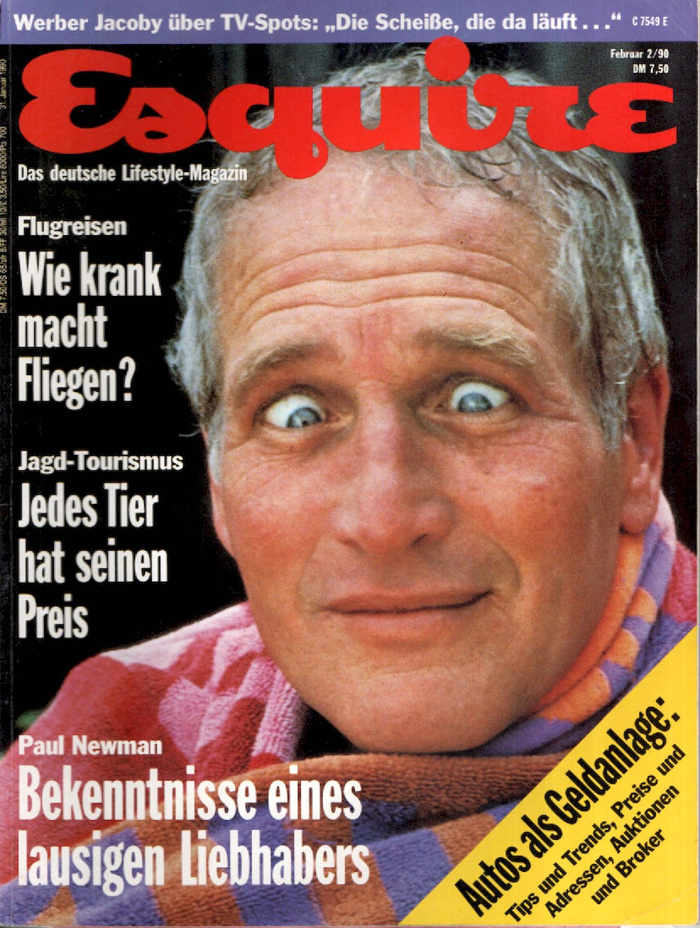 Esquire Magazin Deutschland 1990-02 Paul Newman