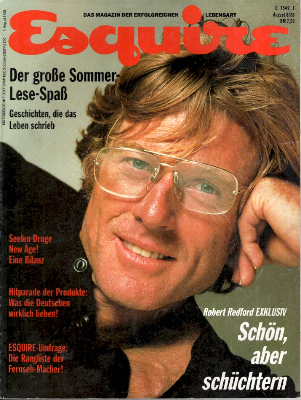 Esquire Magazin Deutschland 1988-08 Robert Redford