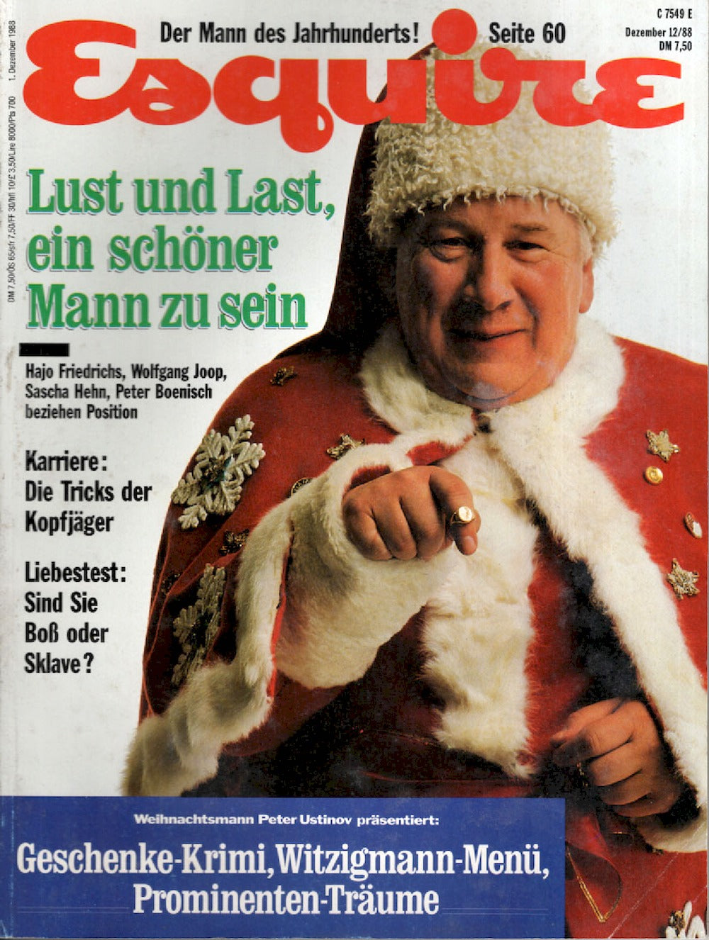 Esquire Magazin Deutschland 1988-12 Peter Ustinov