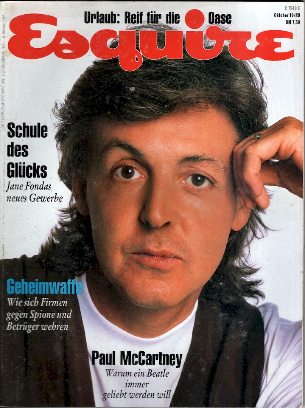 Esquire Magazin Deutschland 1989-10 Paul McCartney Jane Fonda