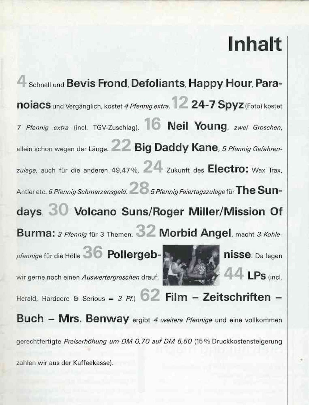 Spex Magazin Deutschland 1990-02 Neil Young Big Daddy Kane The Sundays Morbid Angel