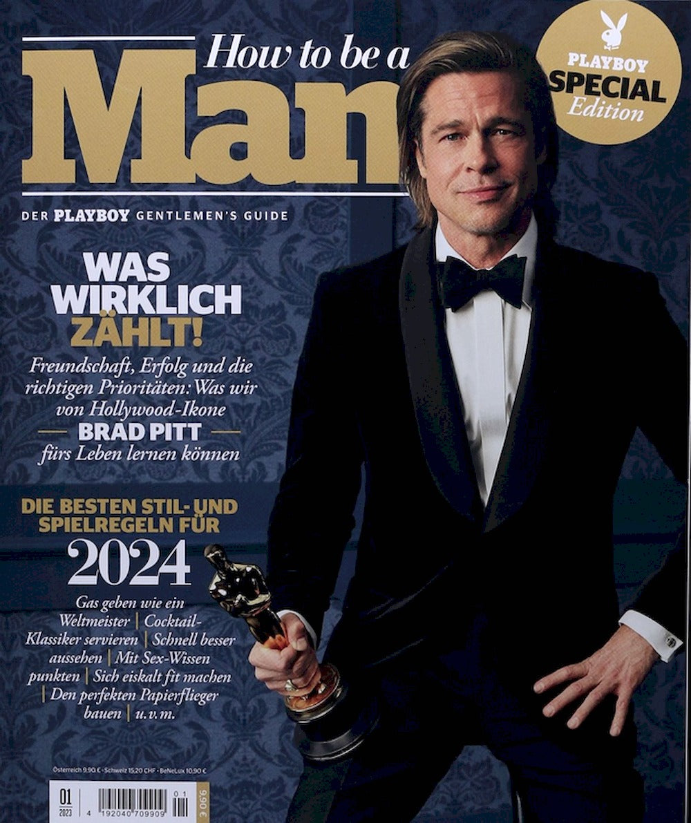 How To Be A Man Playboy Deutschland 2023 Brad Pitt