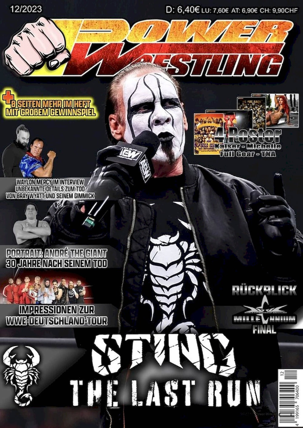 Power Wrestling Magazin Deutschland 2023-12 Steve Borden Waylon Mercy Andre Giant