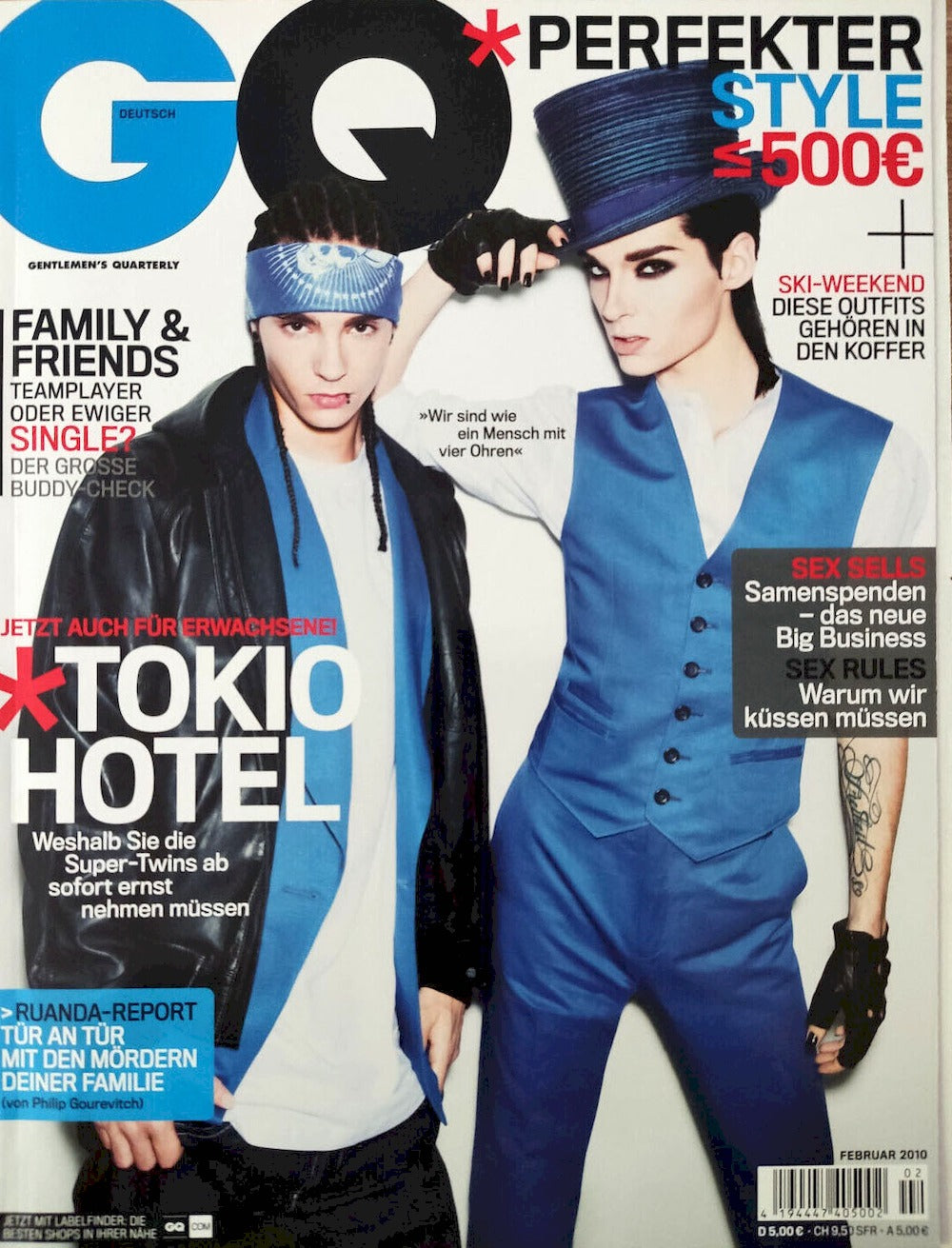 GQ Magazin Deutschland 2010-02 Tokio Hotel