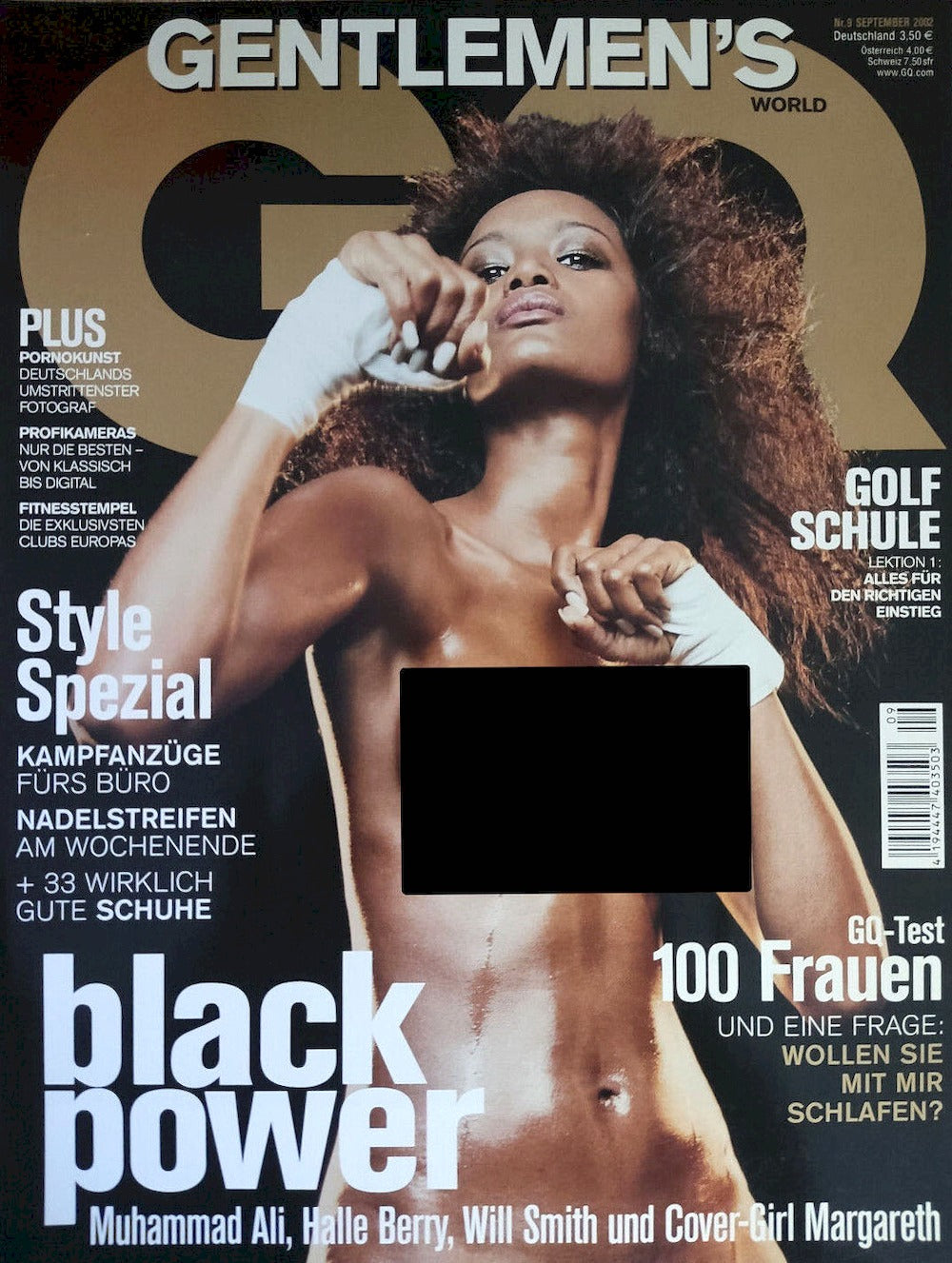 GQ Magazin Deutschland 2002-09 Margareth Lahoussaye Duvigny Muhammad Ali Tyra Banks Iman