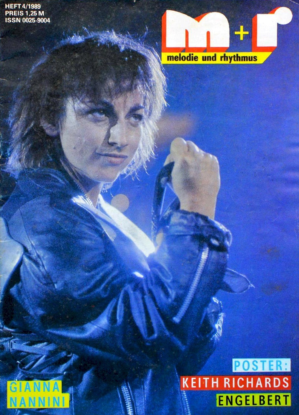 Melodie + Rhythmus Magazin Deutschland 1989-04 Gianna Nannini Keith Richards Engelbert Humperdinck