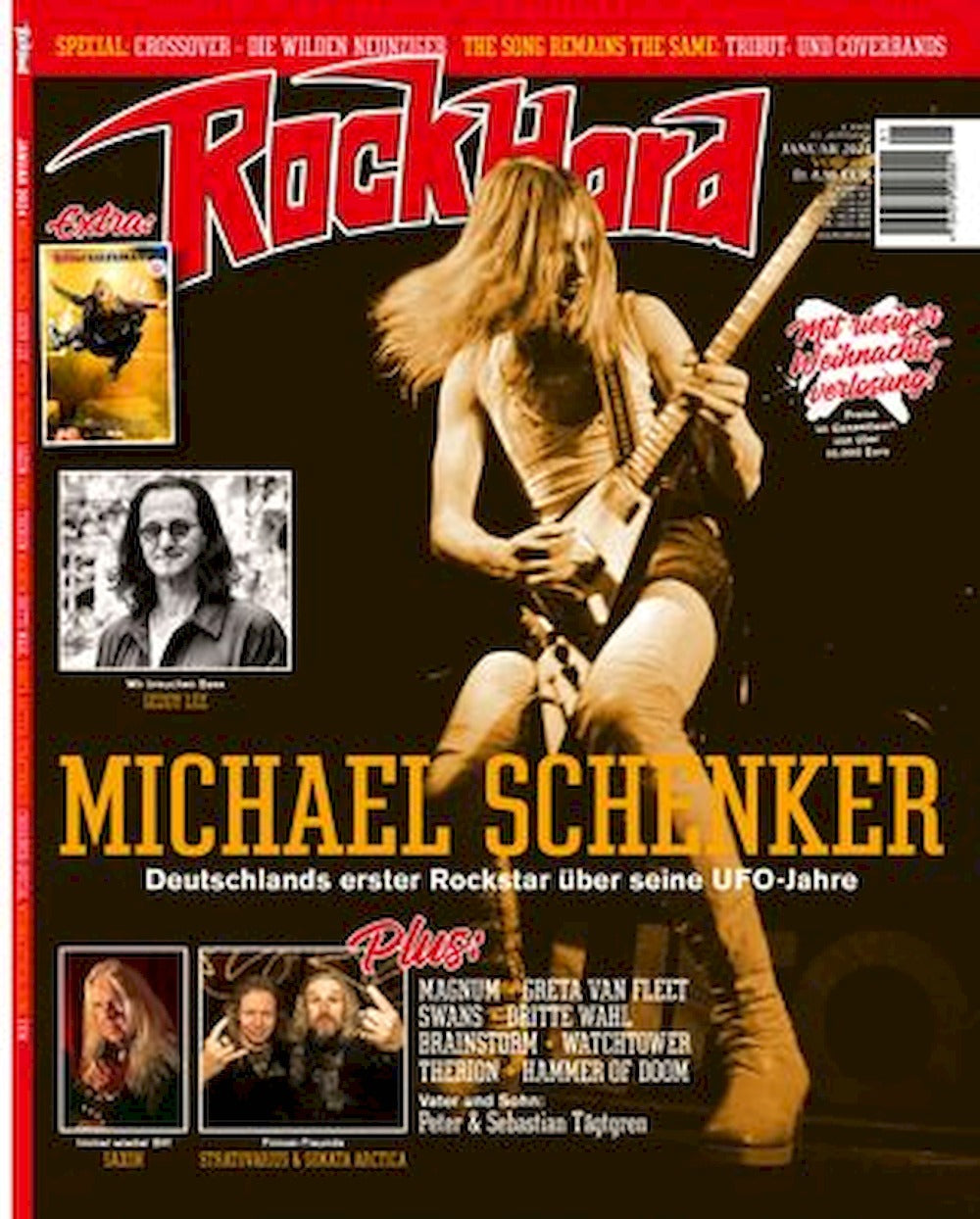 Rock Hard Magazin Deutschland 2024-01 Michael Schenker Geddy Lee Saxon Magnum #439