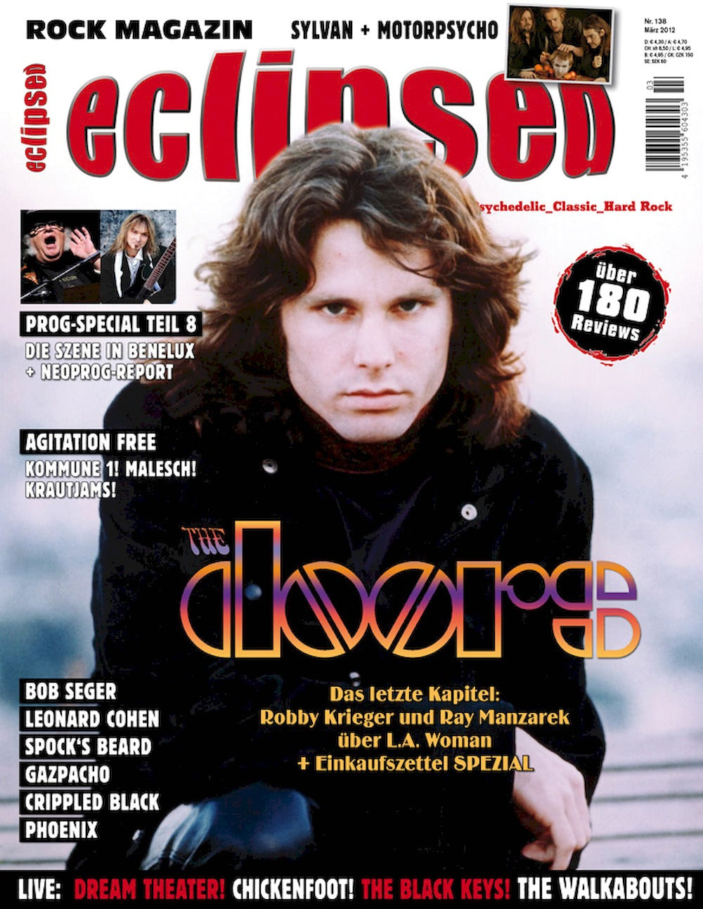 Eclipsed Magazin Deutschland 2012 #138 The Doors Agitation Free Crippled Black Phoenix