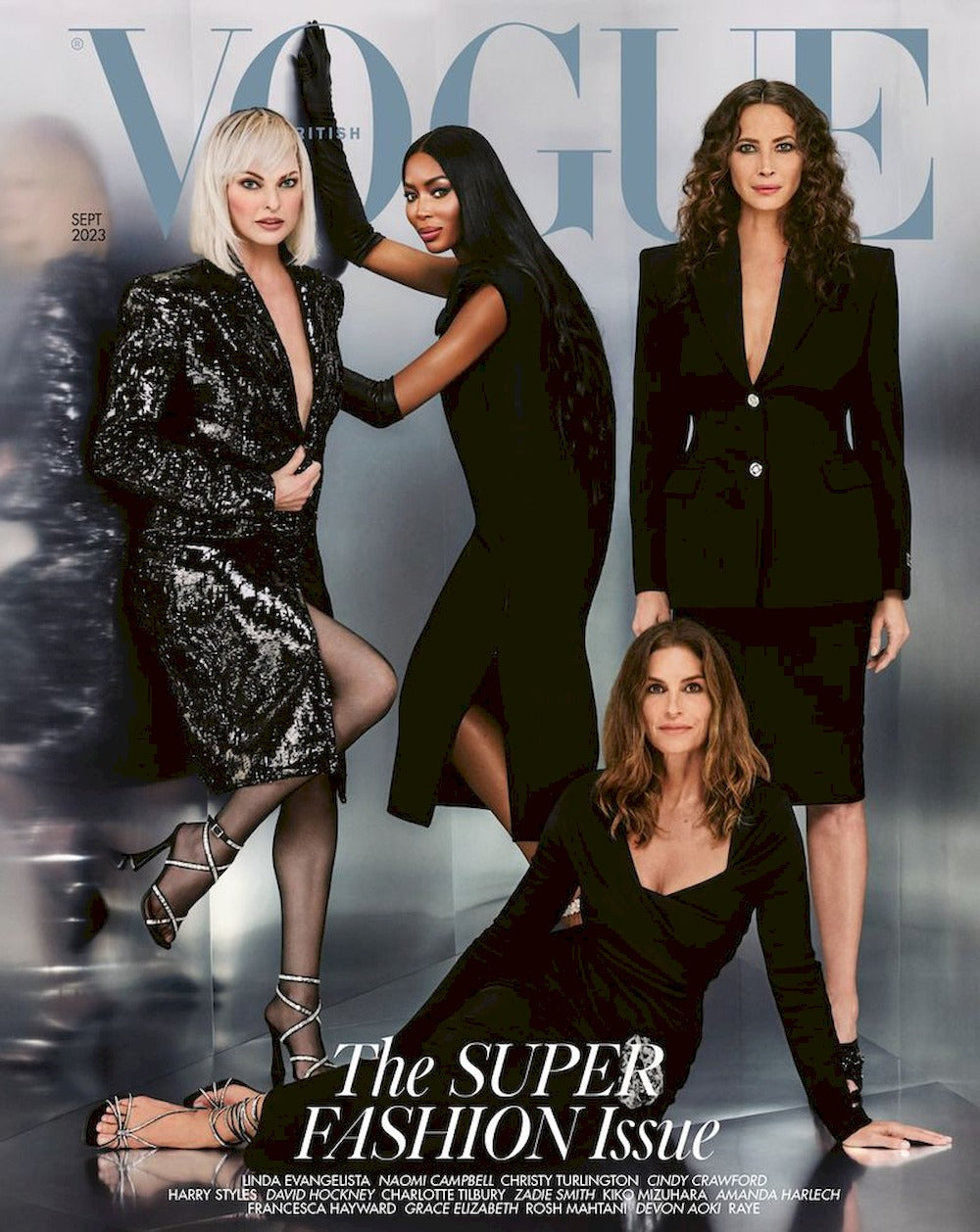 Vogue Magazin UK 2023-11 Christy Turlington Cindy Crawford Linda Evangelista Naomi Campbell