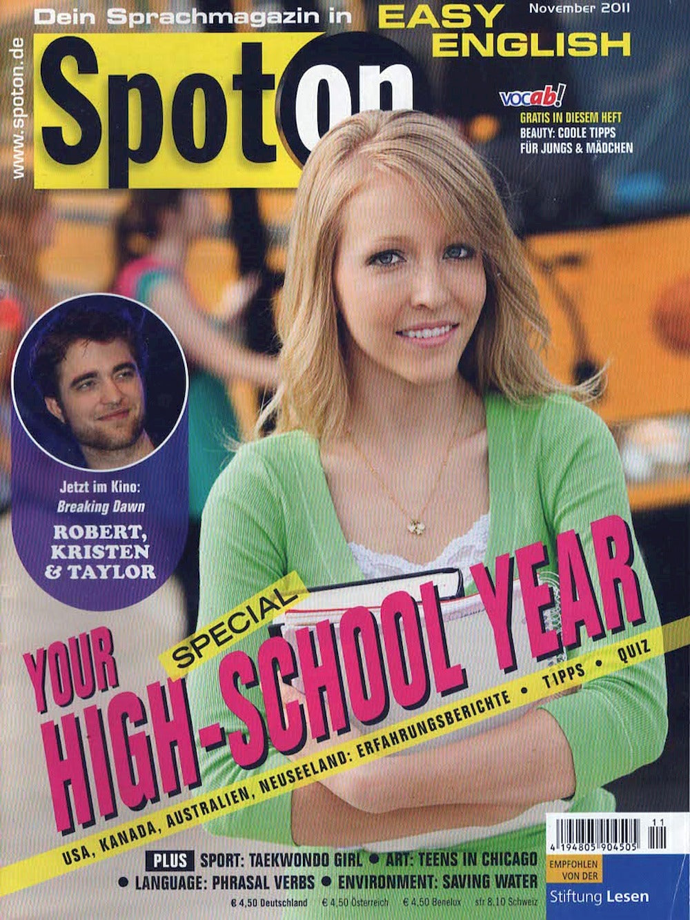 Spot On Magazin Deutschland 2011-11 Robert Pattinson Kristen Stewart Taylor Lautner