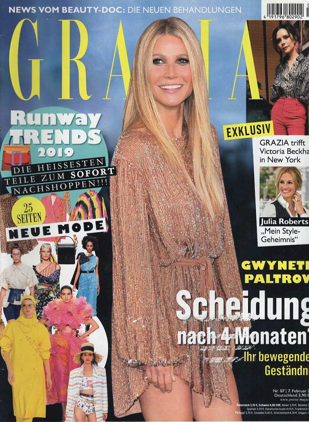 Grazia Magazin Deutschland 2019-07 Gwyneth Paltrow Julia Roberts Victoria Beckham