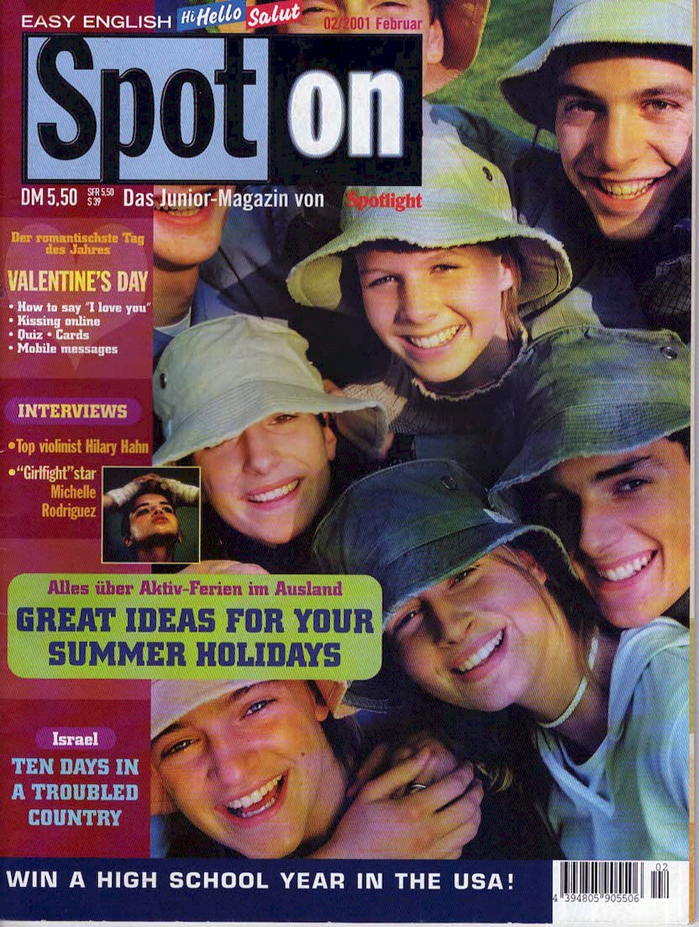 Spot On Magazin Deutschland 2001-02 Hilary Hahn Michelle Rodriguez
