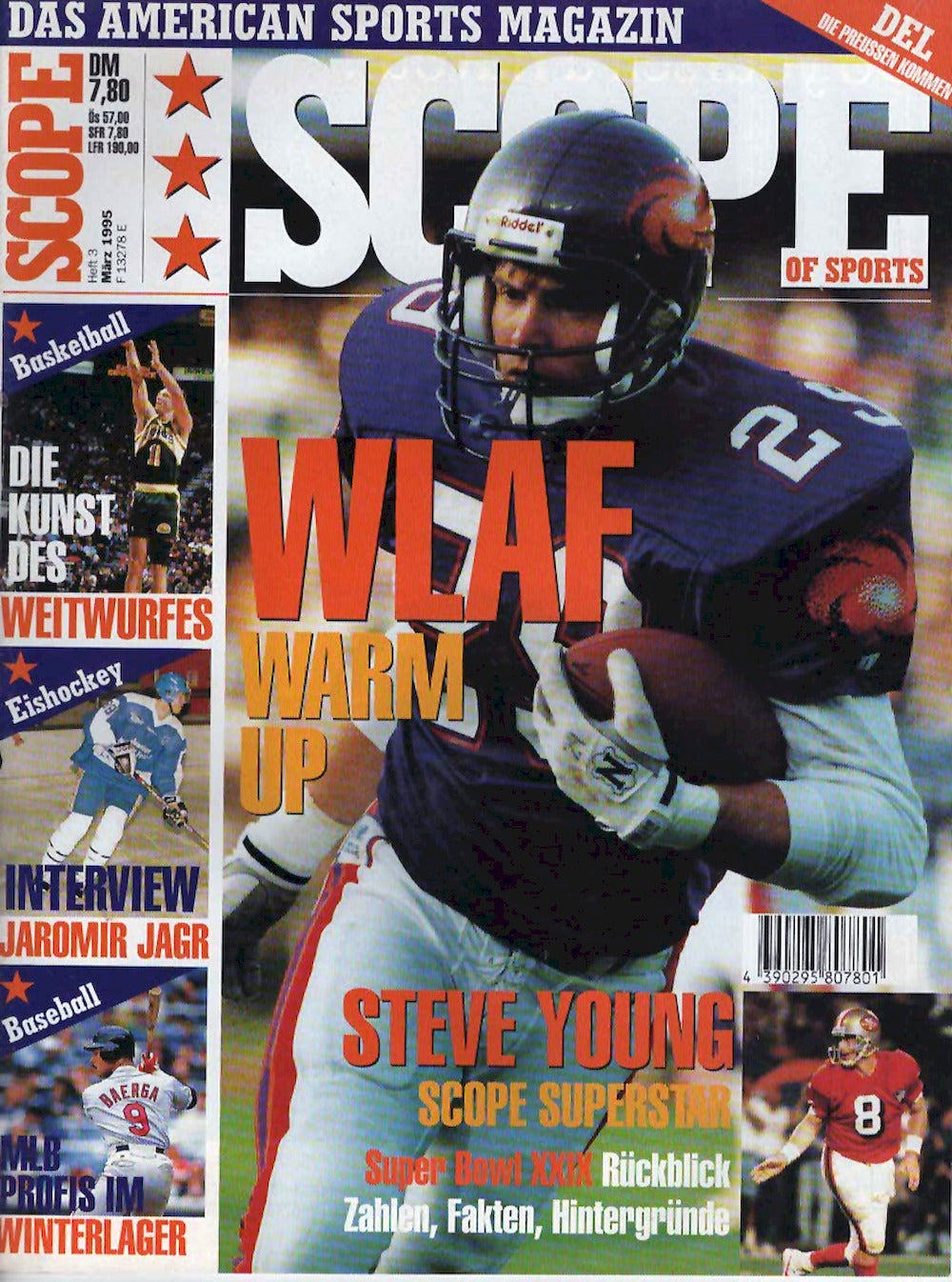 Scope Magazin Deutschland 1995-03 Steve Young Jaromir Jagr