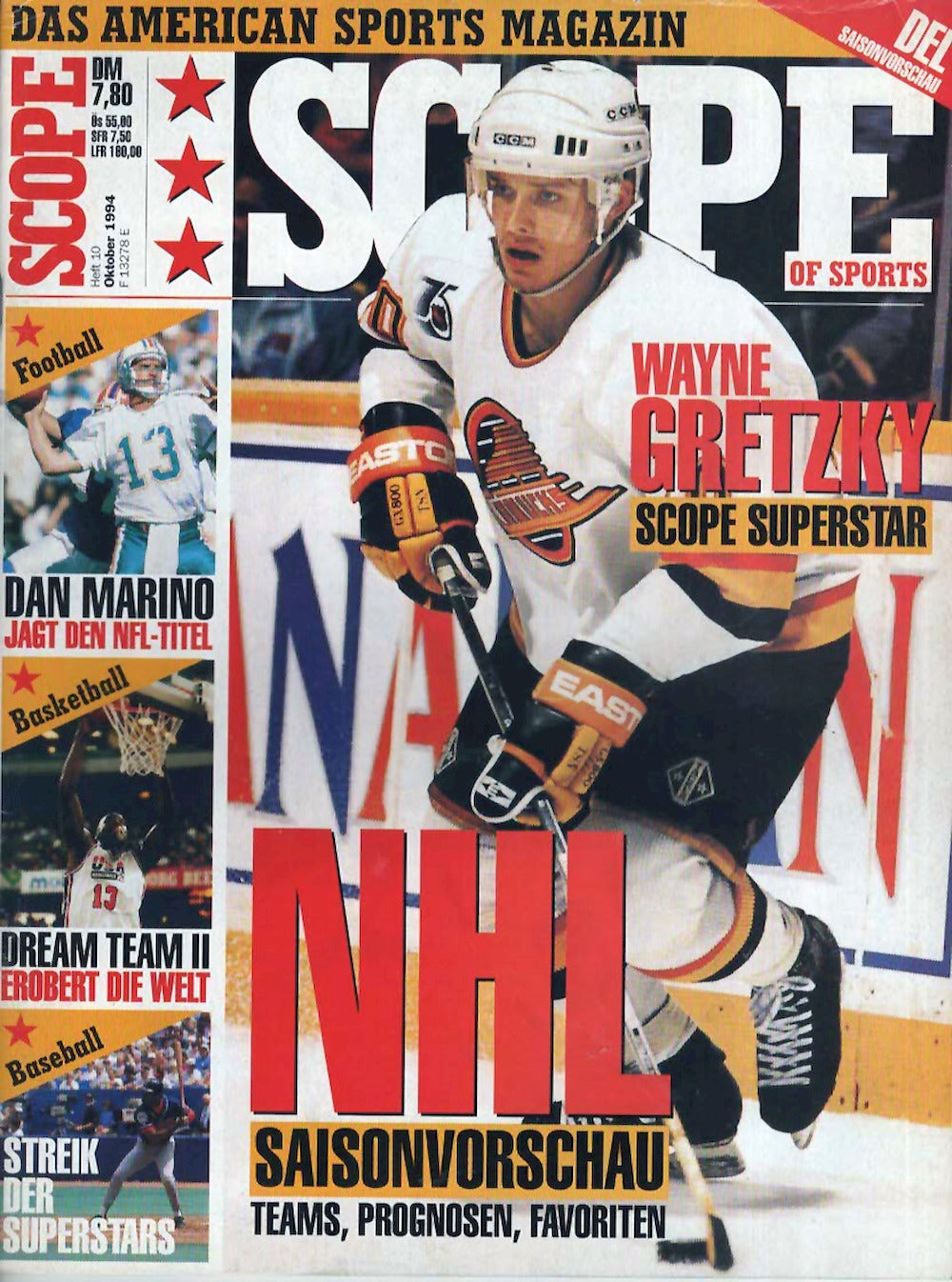 Scope Magazin Deutschland 1994-10 Wayne Gretzky Dan Marino