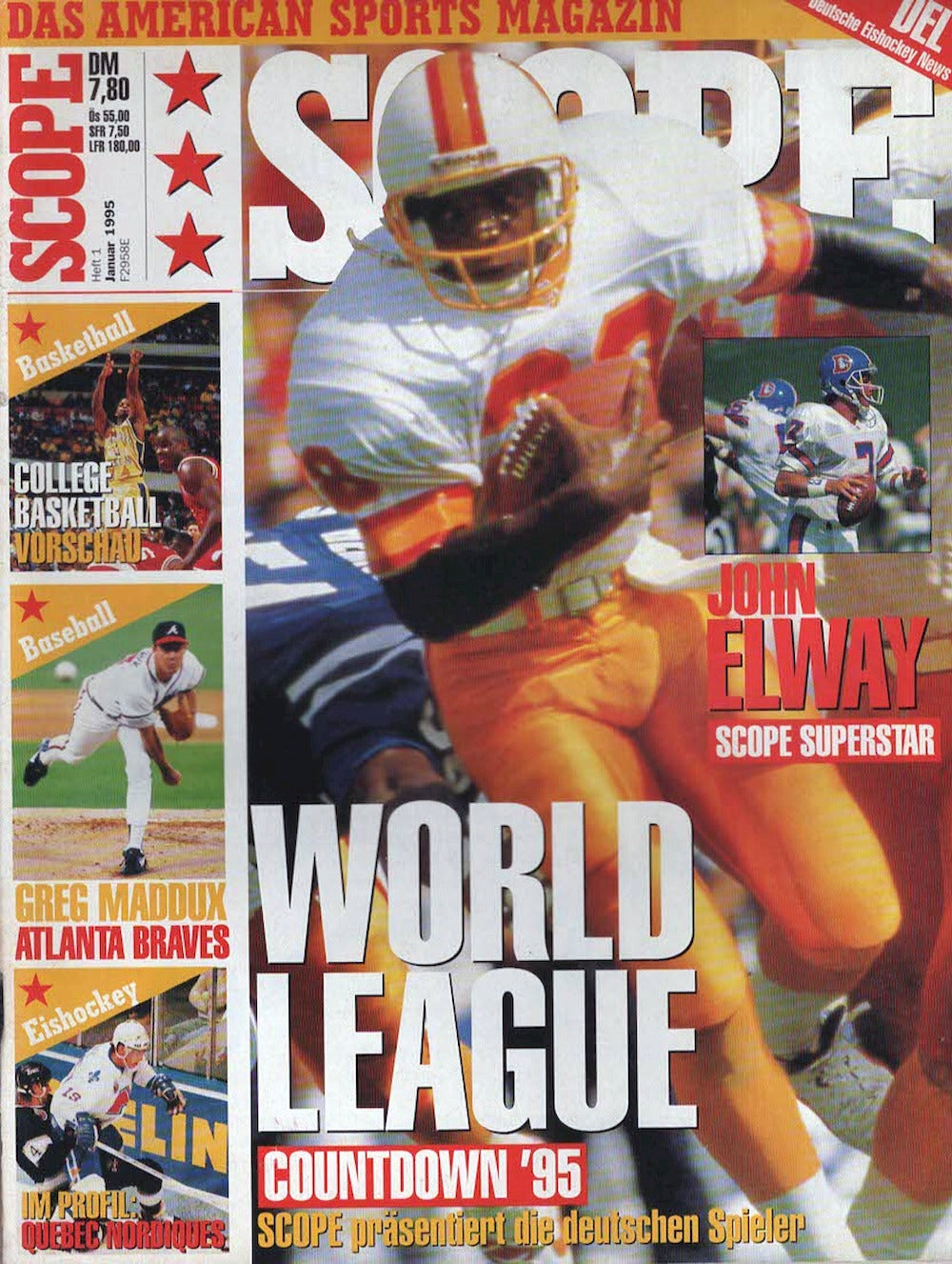 Scope Magazin Deutschland 1995-01 John Elway Greg Maddux