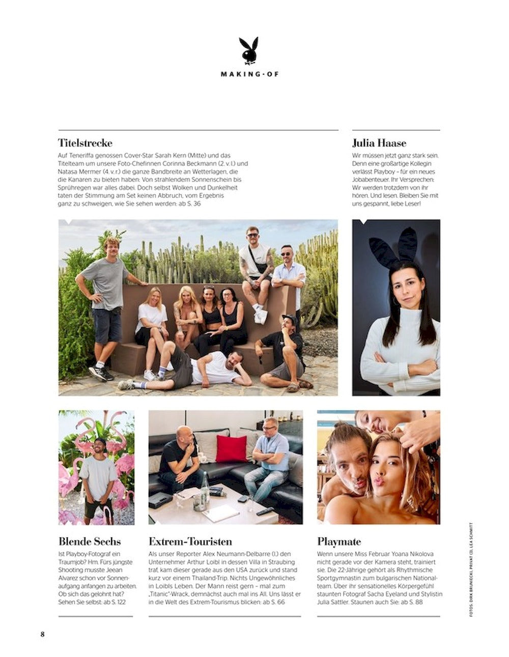 Playboy Magazin Deutschland 2024-02 Sarah Kern Kate Moss Yoana Nikolova Tatiana Panakal
