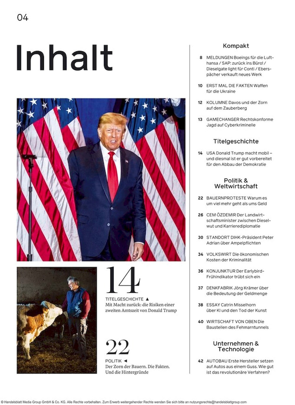 Wirtschaftswoche Magazin Deutschland 2024-03 Donald Trump