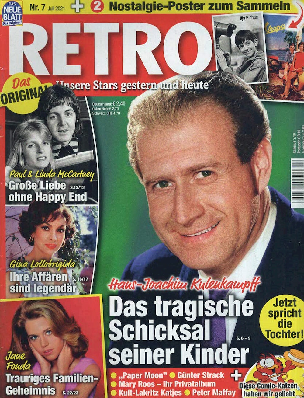Retro Magazin Deutschland 2021-07 Kulenkampff Lollobrigida Jane Fonda Paul Linda McCartney