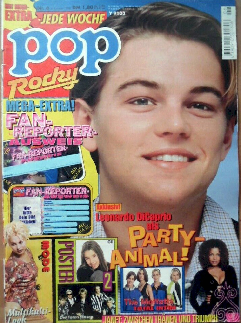 Pop Rocky Magazin Deutschland 1998-06 Leonardo DiCaprio Janet Jackson Moffatts Toten Hosen