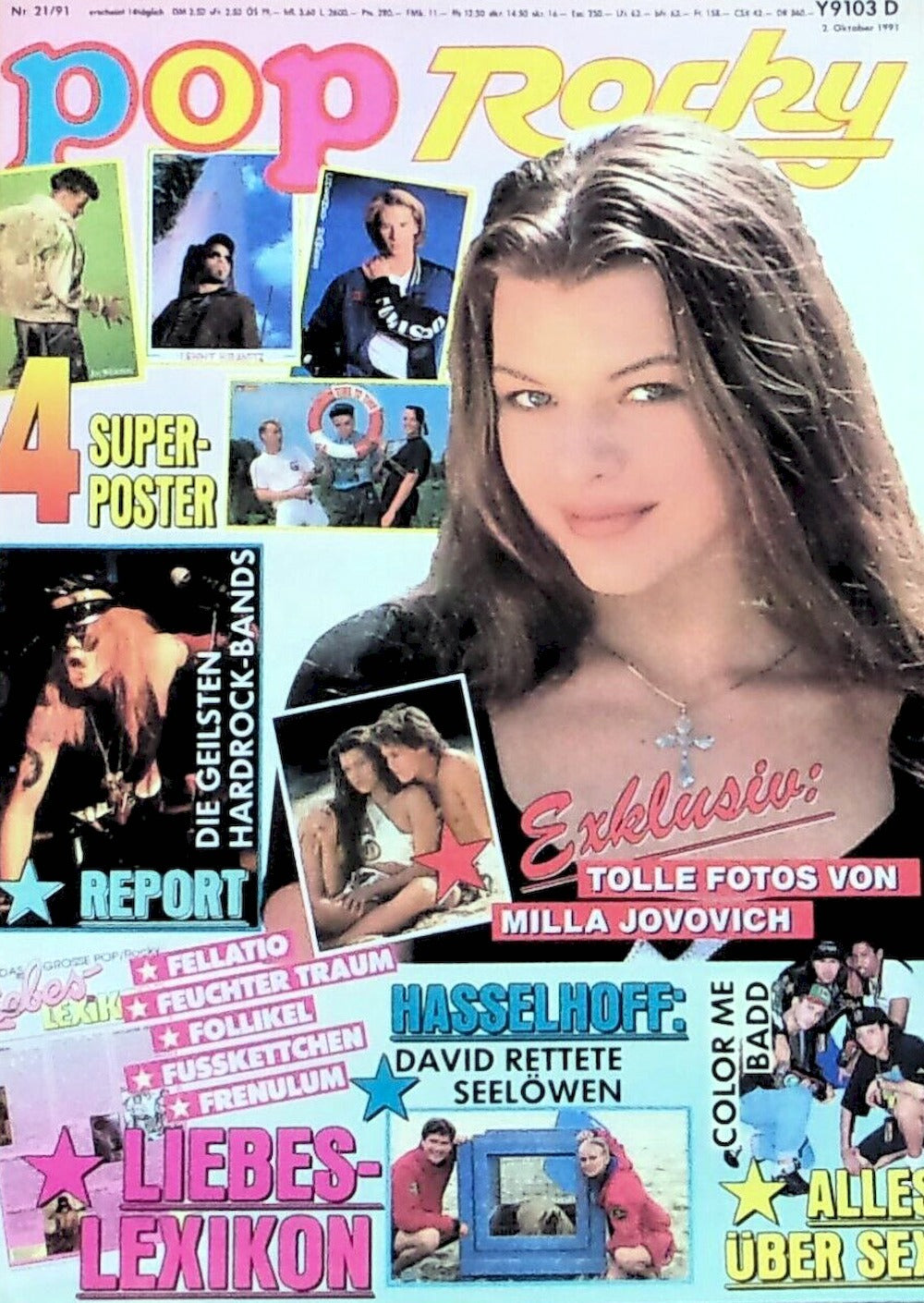 Pop Rocky Magazin Deutschland 1991-12 Milla Jovovich Robert De Niro Scorpions Lenny Kravitz