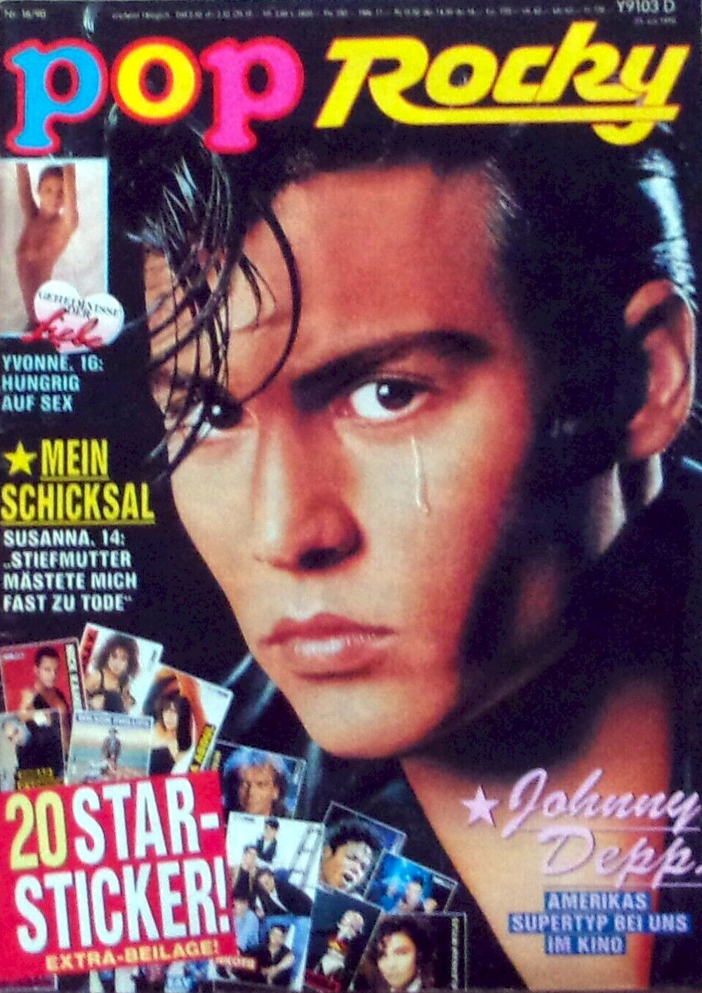 Pop Rocky Magazin Deutschland 1990-16 Johnny Depp Toten Hosen Falco Madonna