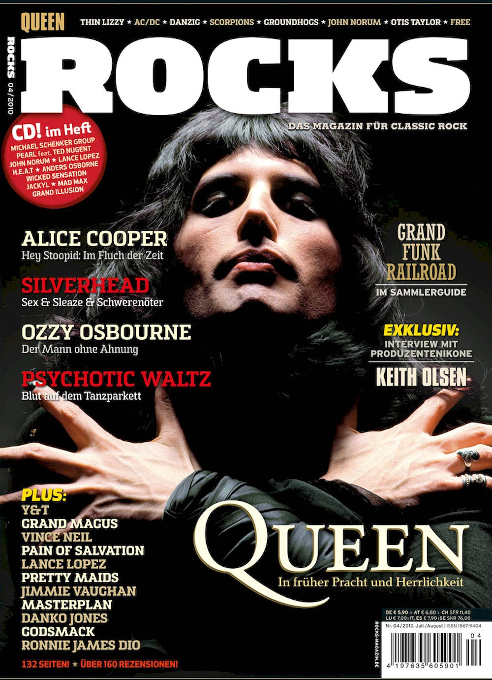 Rocks Magazin Deutschland 2010 #17 Queen Alice Cooper Silverhead Ozzy Osbourne Keith Olsen