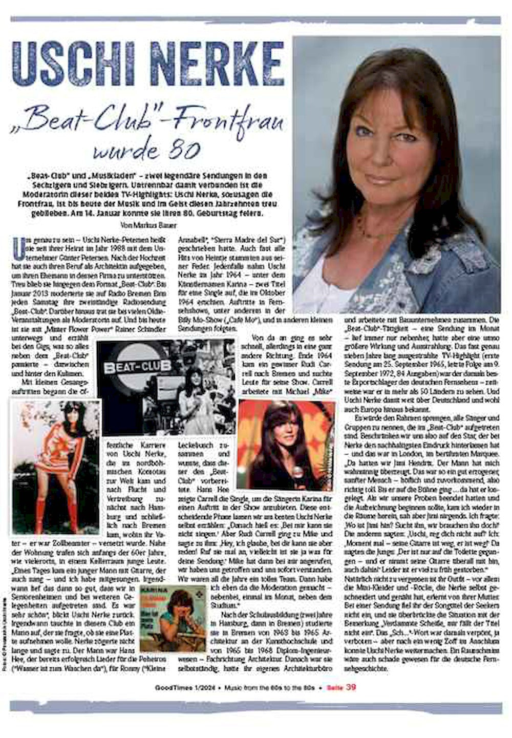 Good Times Magazin Deutschland 2024-01 Pink Floyd Uschi Nerke Magnum Achim Reichel