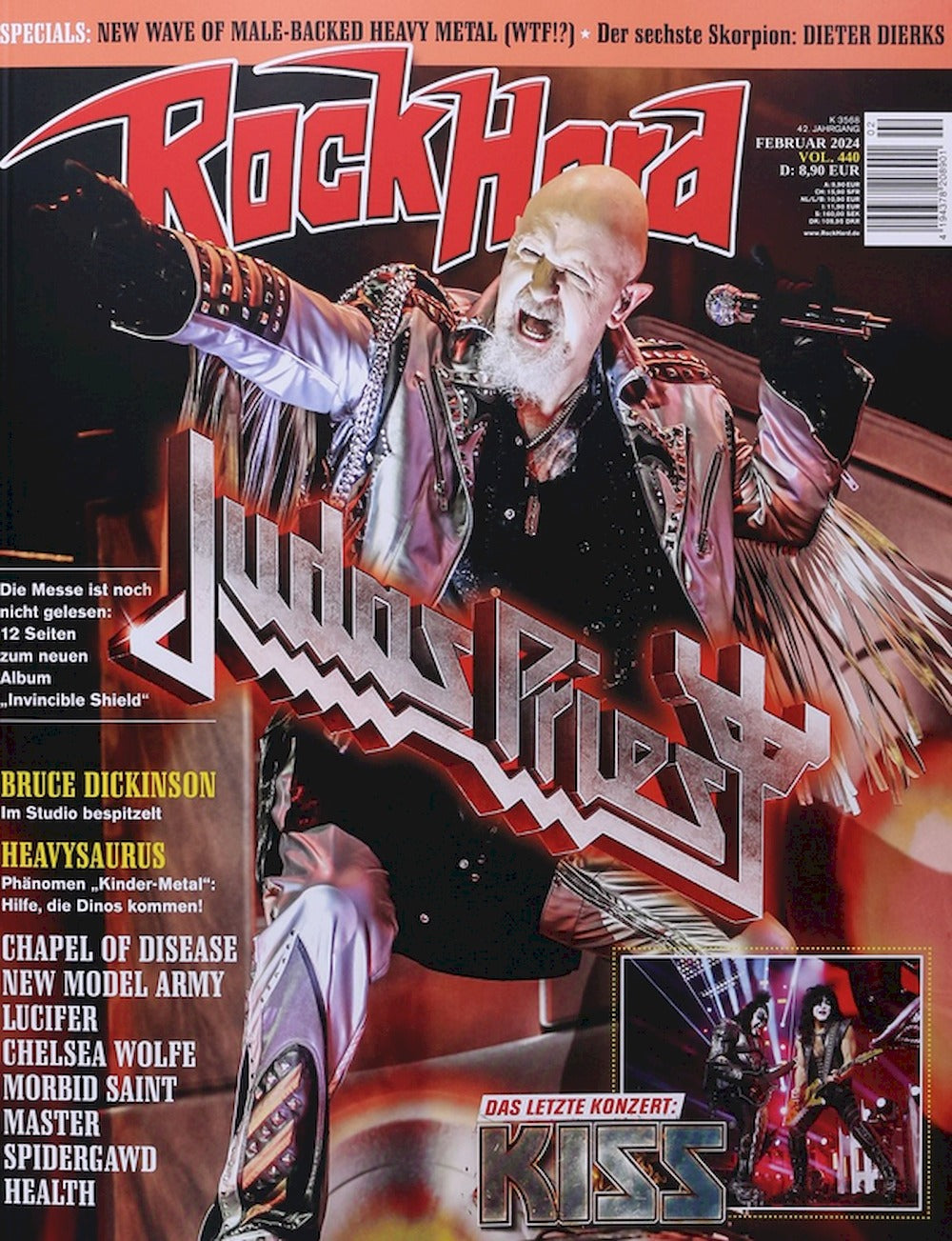 Rock Hard Magazin Deutschland 2024-02 Judas Priest Bruce Dickinson Kiss #440