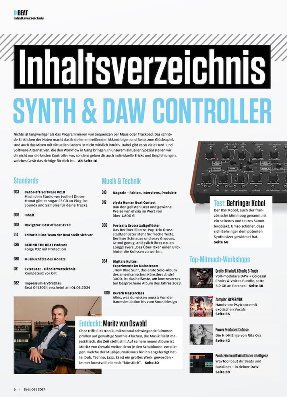 Beat Magazin Deutschland 2024-03 Moritz Von Oswald