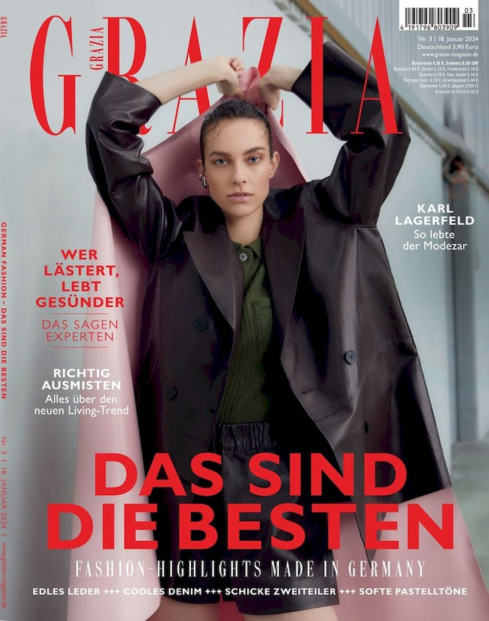 Grazia Magazin Deutschland 2024-03 Naomi Van Kampen Karl Lagerfeld Kate Moss Gisele Bündchen