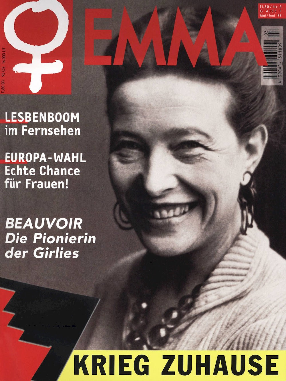 Emma Magazin Deutschland 1999-03 Simone De Beauvoir