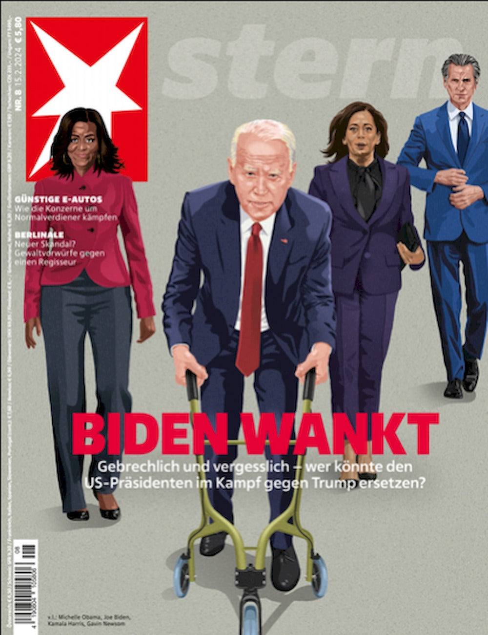 Stern Magazin Deutschland 2024-08 Joe Biden Kamala Harris Michelle Obama