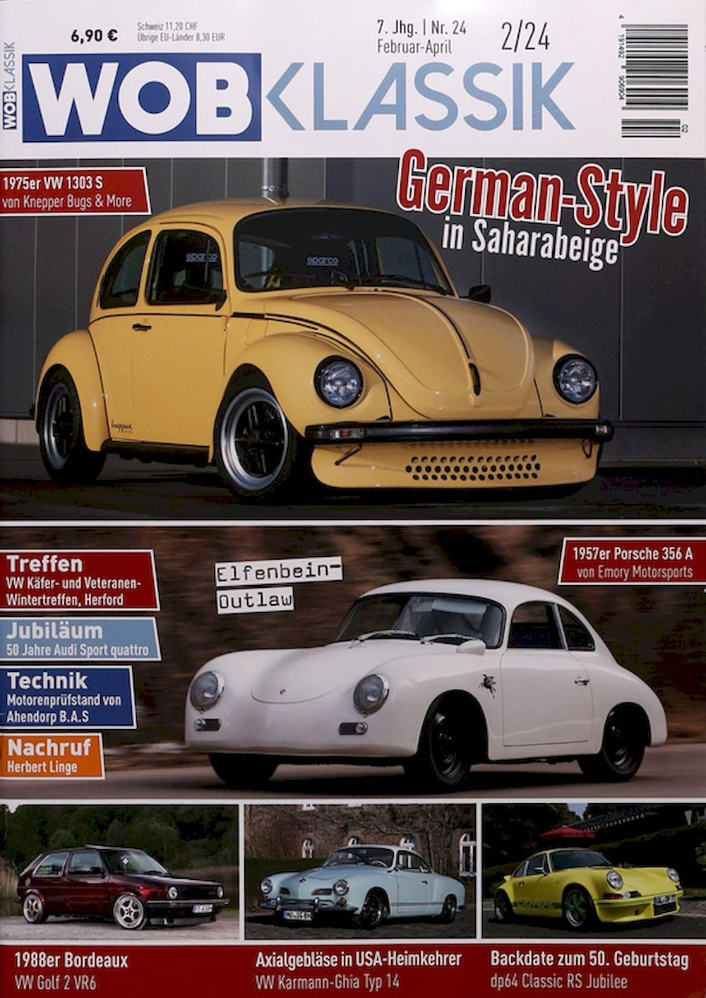 Wob Klassik Magazin Deutschland 2024-02 Volkswagen VW 1303 S Porsche 356A