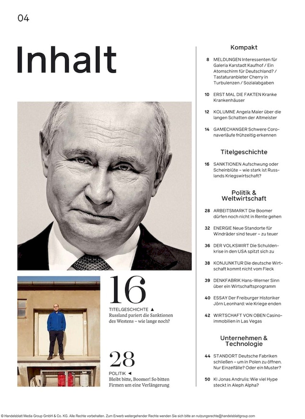 Wirtschaftswoche Magazin Deutschland 2024-08 Putin