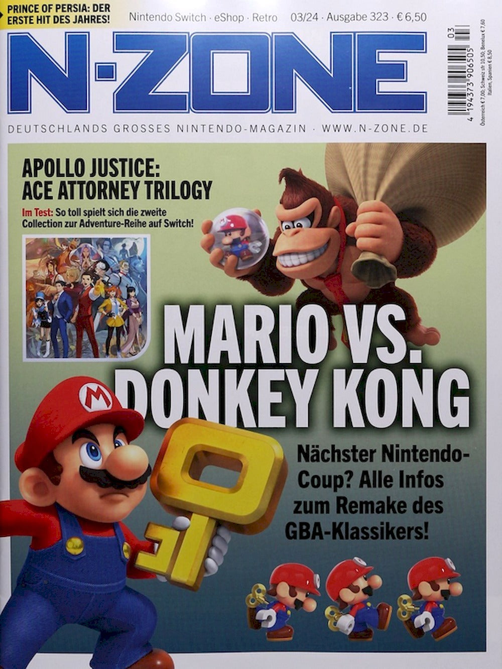 N-Zone Magazin Deutschland 2024-03 Mario Donkey Kong Apollo Justice