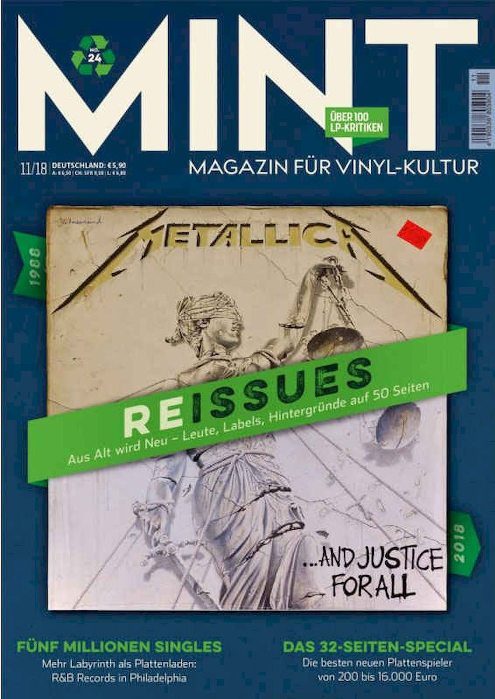Mint Magazin Deutschland 2018 #24 Metallica Thurston Moore The Beatles The Slits