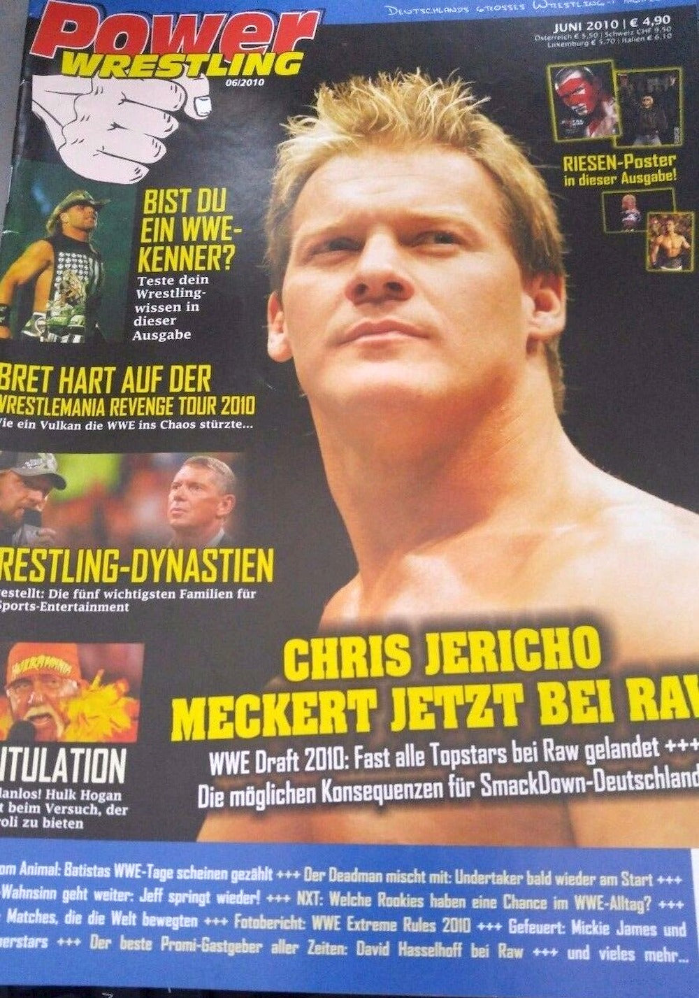 Power Wrestling Magazin Deutschland 2010-06 Chris Jericho Bret Hart Hulk Hogan