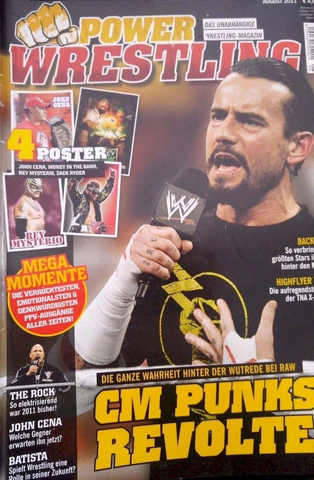 Power Wrestling Magazin Deutschland 2011-08 CM Punk Rey Mysterio John Cena