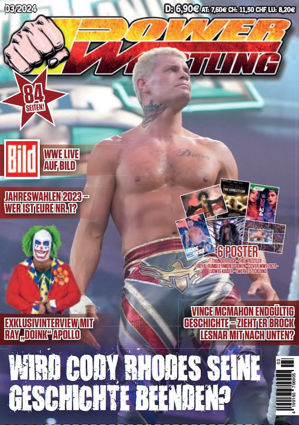 Power Wrestling Magazin Deutschland 2024-03 Vince McMahon Cody Rhodes Ray Apollo