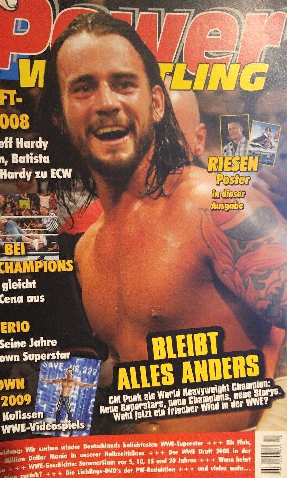 Power Wrestling Magazin Deutschland 2008-08 John Cena CM Punk